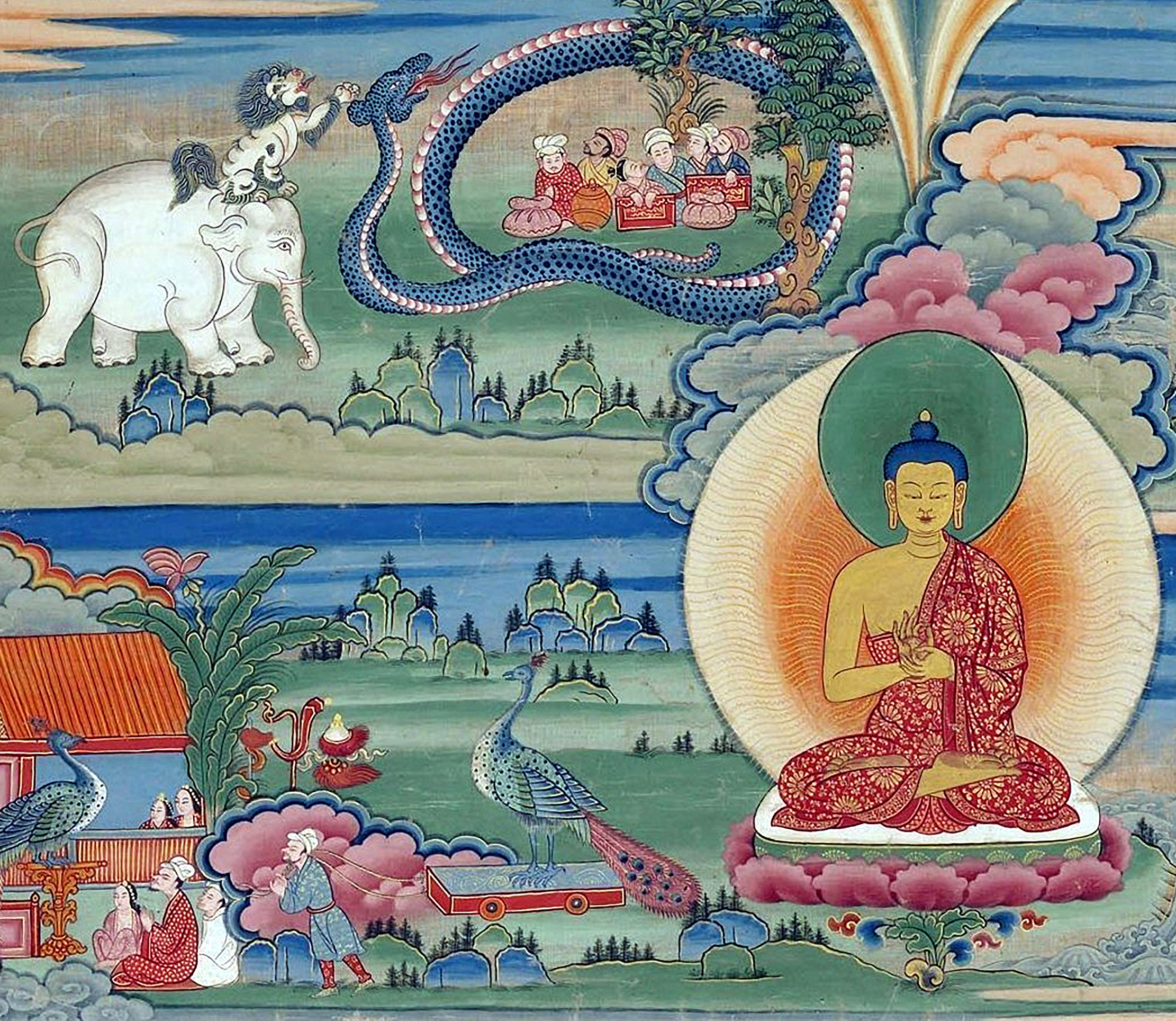 painting of Buddha in meditation